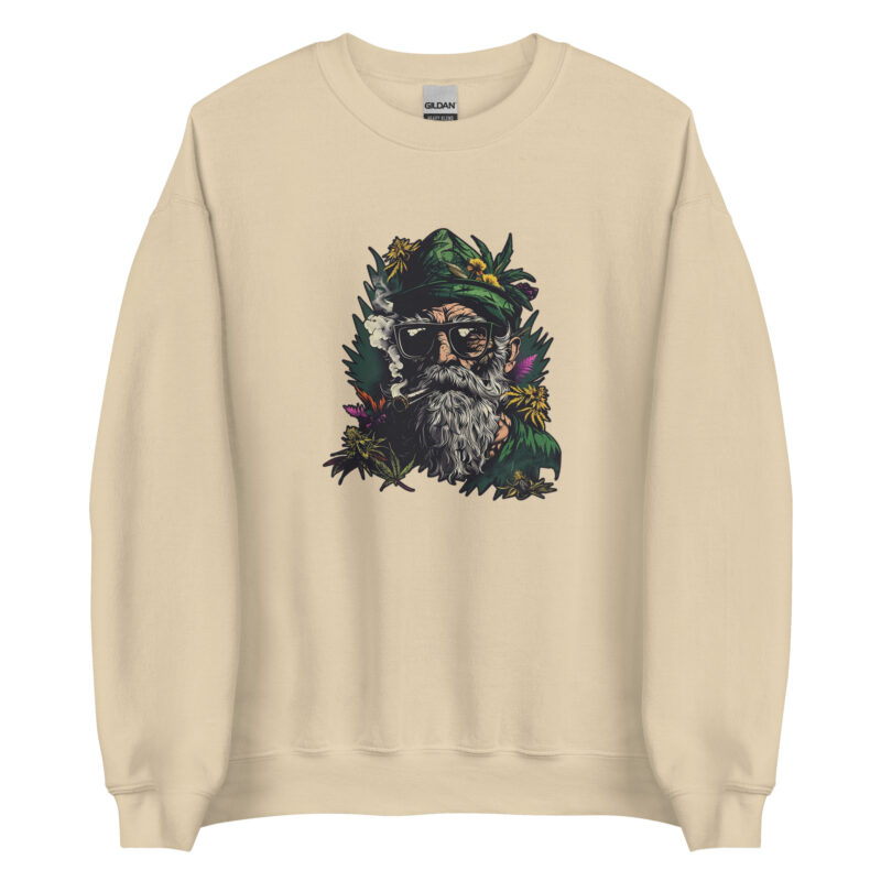 Hippie Bearded Man Unisex Sweatshirt - Image 4