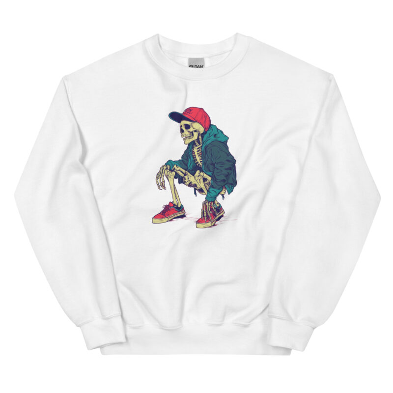 Street Style Skeleton Graphic Sweatshirt – Bold and Warm - Image 19