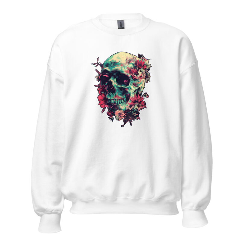 Floral Skull Unisex Sweatshirt - Image 11