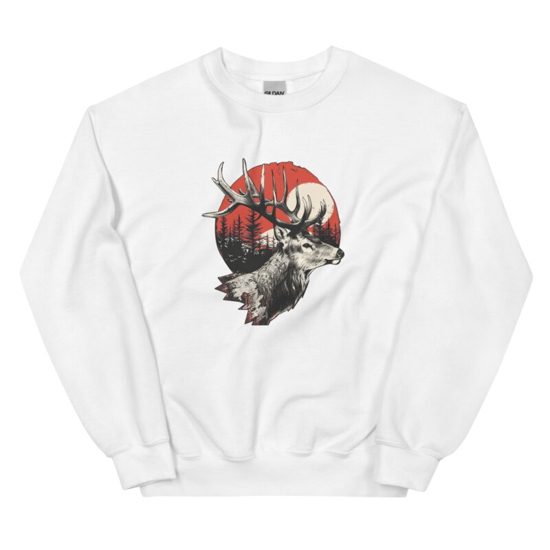 Majestic Deer and Sunset Unisex Sweatshirt - Image 10