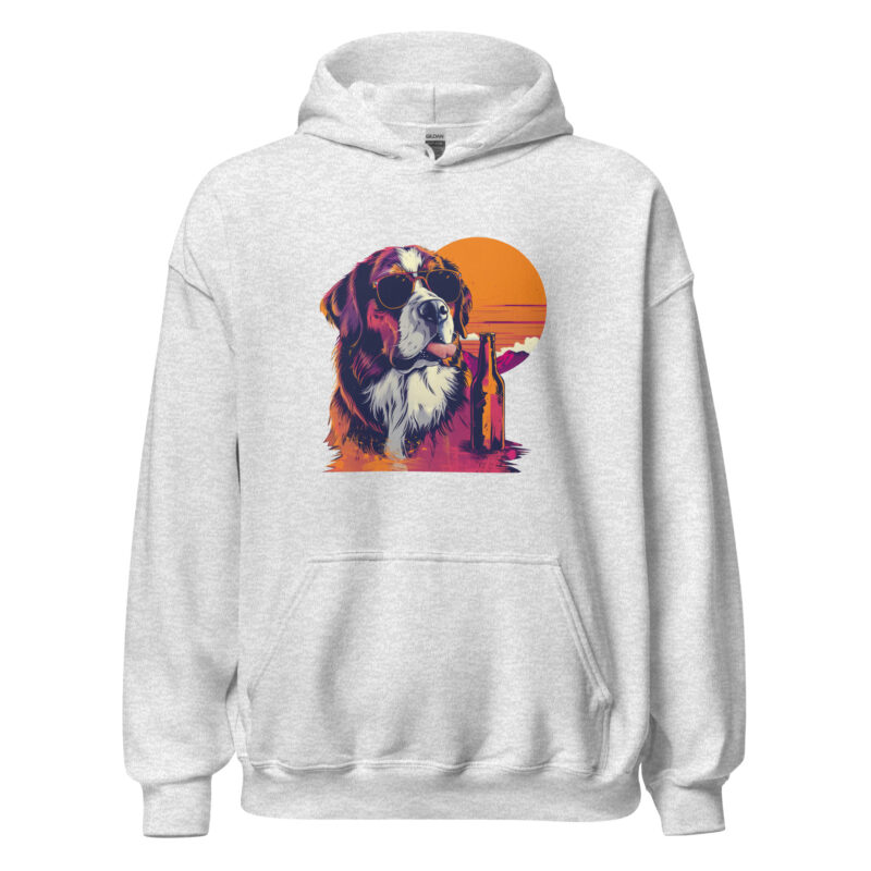 Saint Bernard Sunset Unisex Hoodie - Image 6