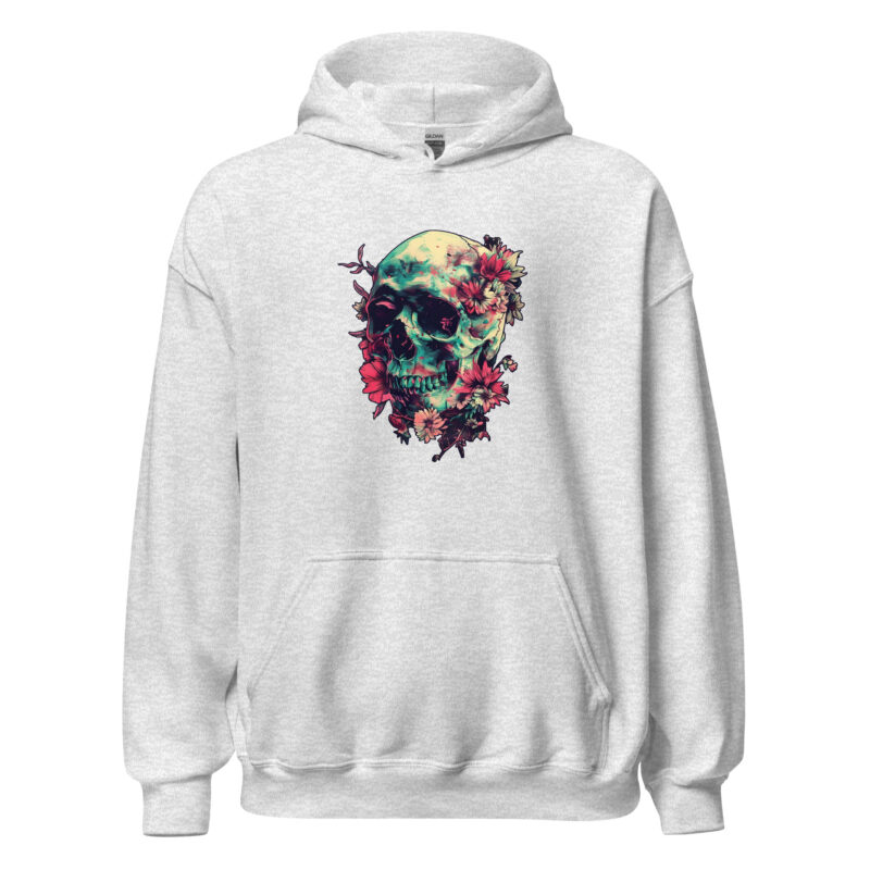 Floral Skull Unisex Hoodie - Image 8