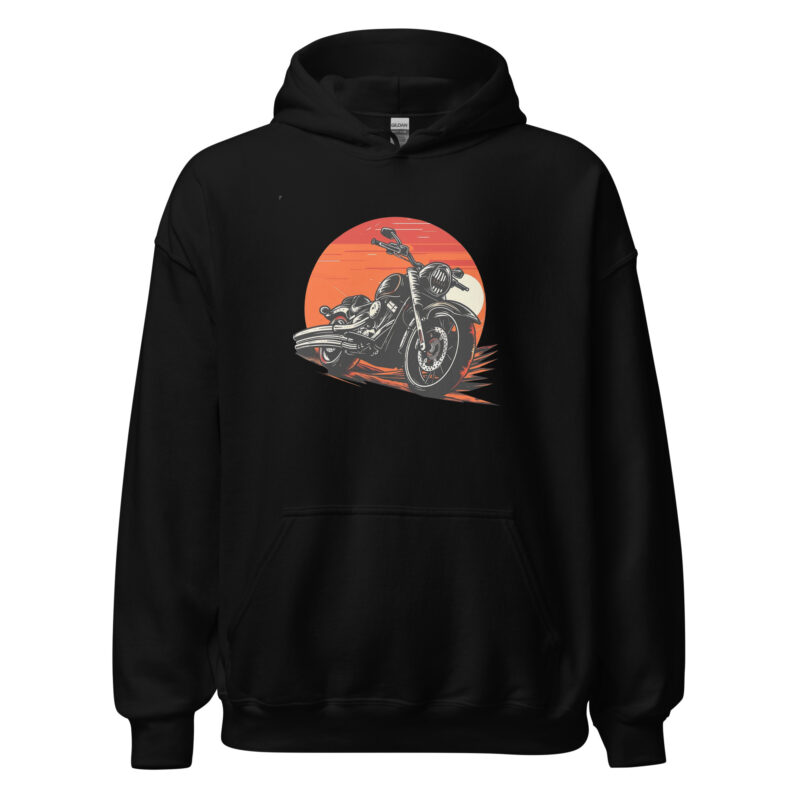 Vintage Motorcycle Unisex Hoodie - Image 2