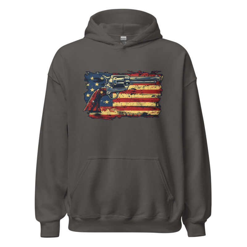 American Flag and Revolver Unisex Hoodie