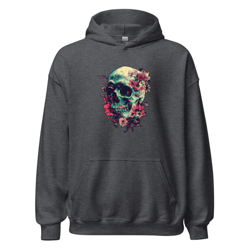 Floral Skull Unisex Hoodie - Image 5