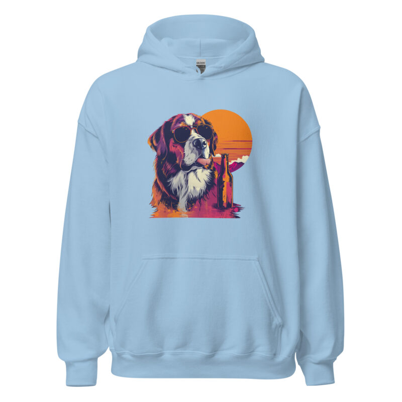 Saint Bernard Sunset Unisex Hoodie - Image 4