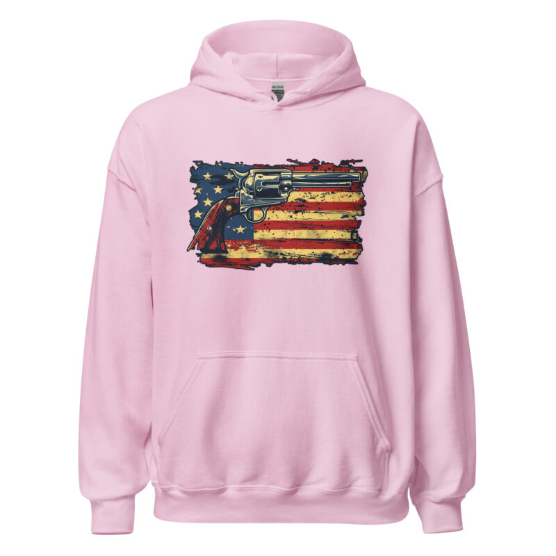 American Flag and Revolver Unisex Hoodie - Image 11