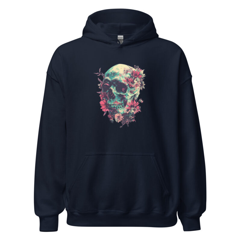 Floral Skull Unisex Hoodie - Image 3