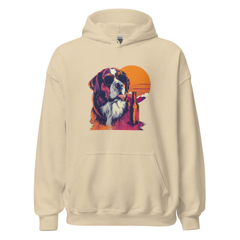 Saint Bernard Sunset Unisex Hoodie - Image 5