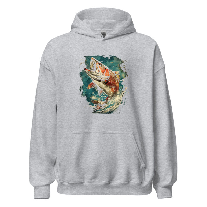 Jumping Salmon Unisex Hoodie - Image 4