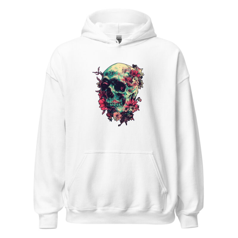 Floral Skull Unisex Hoodie - Image 9