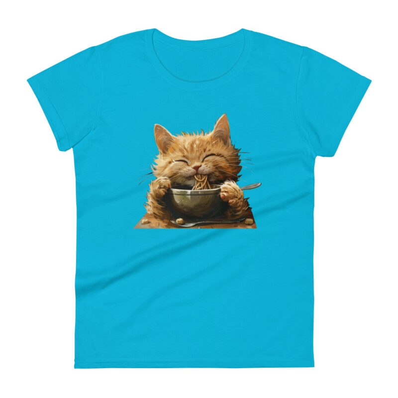 Ramen-Loving Cat Women’s T-Shirt