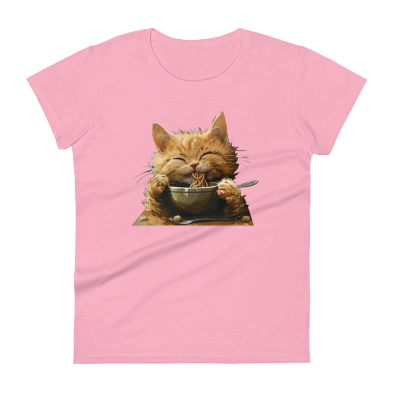 Ramen-Loving Cat Women’s T-Shirt - Image 8