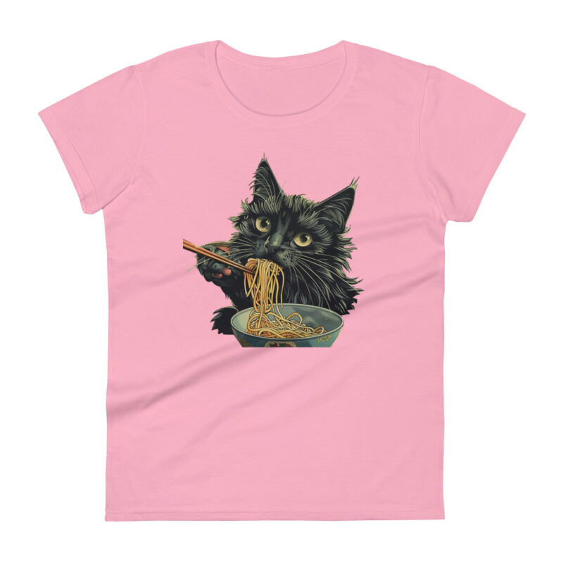 Black Cat Ramen Women’s T-Shirt - Image 8