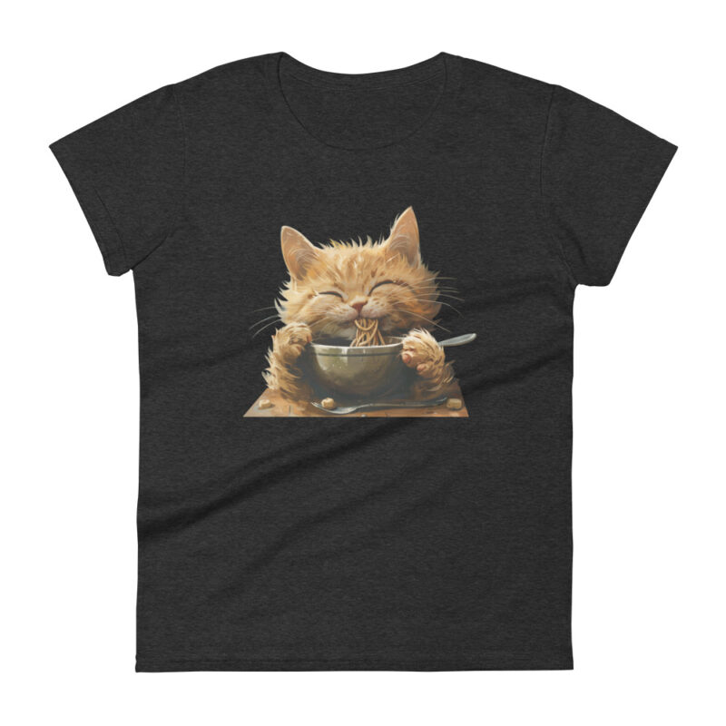 Ramen-Loving Cat Women’s T-Shirt - Image 4