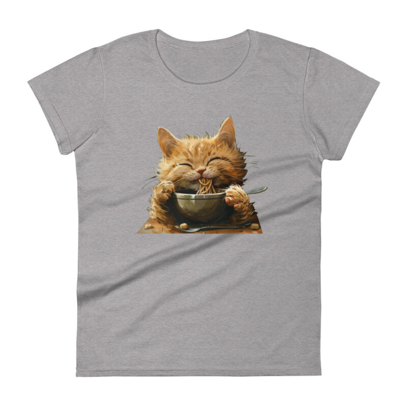 Ramen-Loving Cat Women’s T-Shirt - Image 7