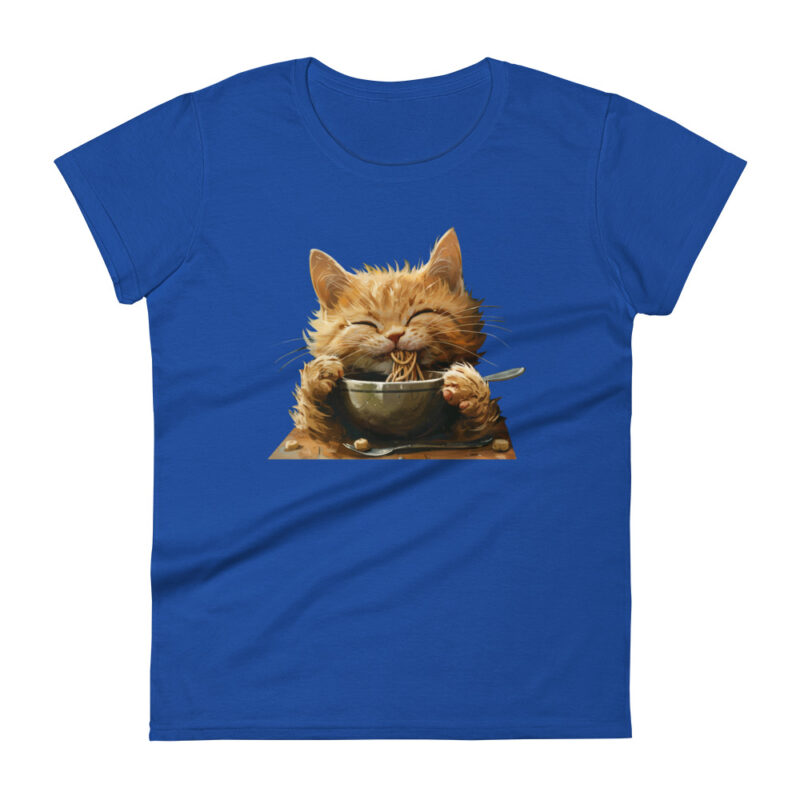 Ramen-Loving Cat Women’s T-Shirt - Image 6