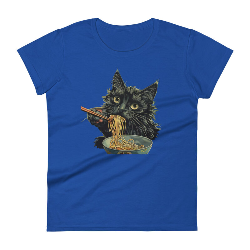 Black Cat Ramen Women’s T-Shirt - Image 6