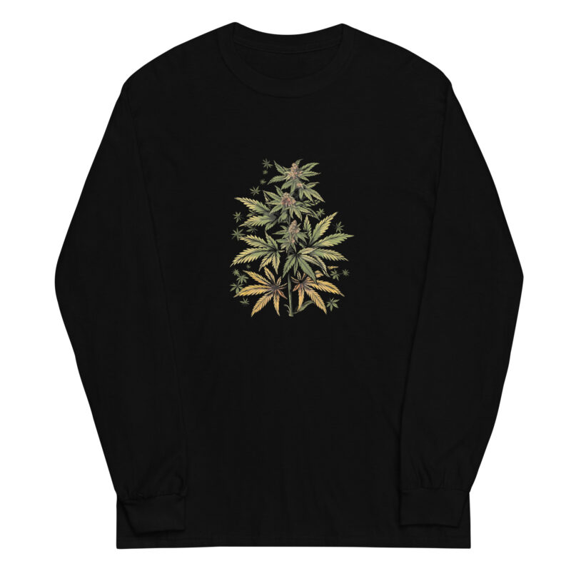 Botanical Cannabis Men’s Long Sleeve Tee - Image 2