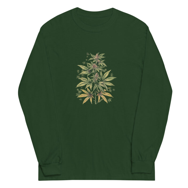 Botanical Cannabis Men’s Long Sleeve Tee - Image 4