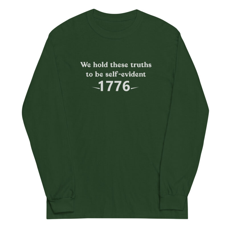 1776 Declaration Quote Men’s Long Sleeve Tee - Image 4