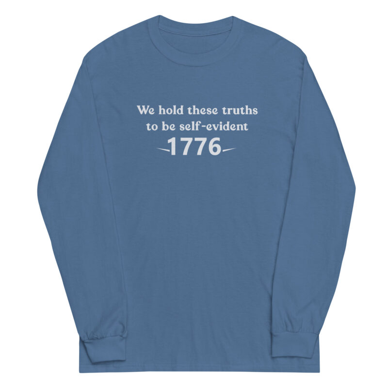 1776 Declaration Quote Men’s Long Sleeve Tee - Image 8