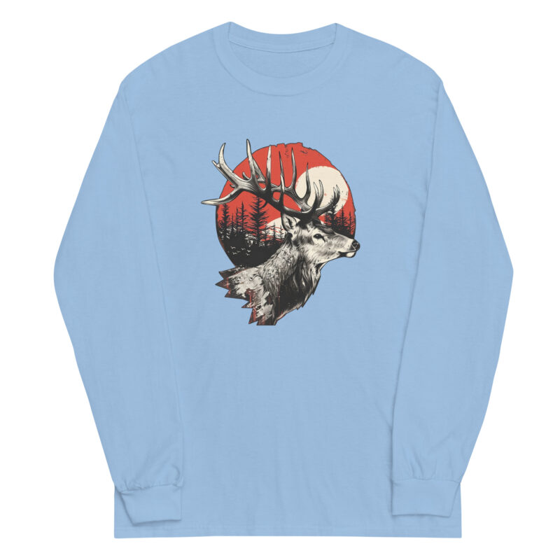 Majestic Deer and Sunset Long Sleeve Tee - Image 4