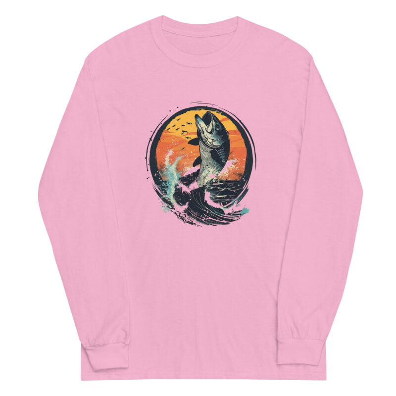 Sunset Bass Splash Long Sleeve Tee - Image 4