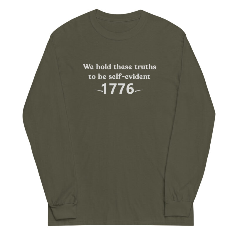 1776 Declaration Quote Men’s Long Sleeve Tee - Image 7