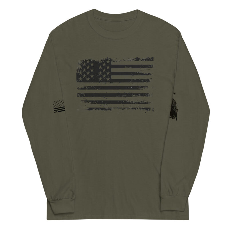 American Flag Patriotic Long Sleeve Tee - Image 2