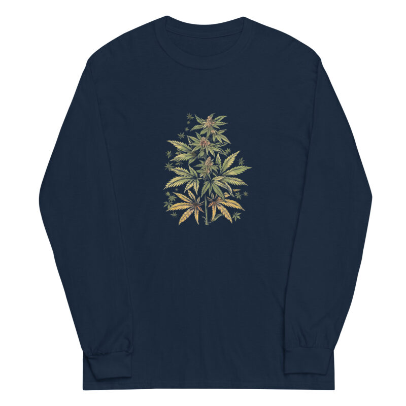 Botanical Cannabis Men’s Long Sleeve Tee - Image 3