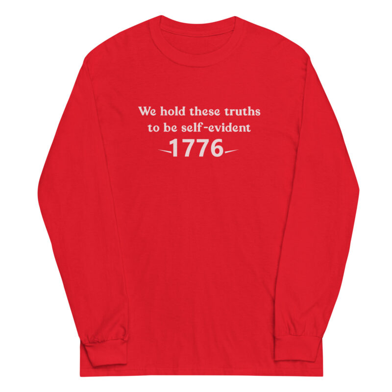 1776 Declaration Quote Men’s Long Sleeve Tee - Image 5