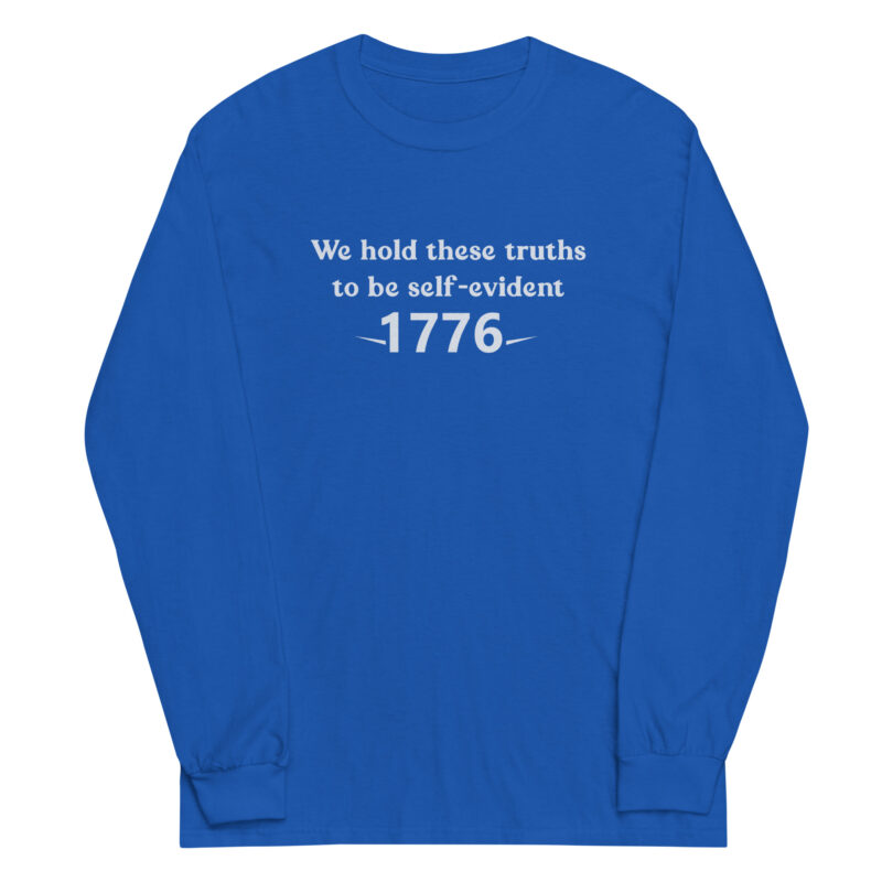 1776 Declaration Quote Men’s Long Sleeve Tee - Image 6