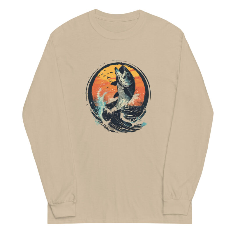 Sunset Bass Splash Long Sleeve Tee - Image 3