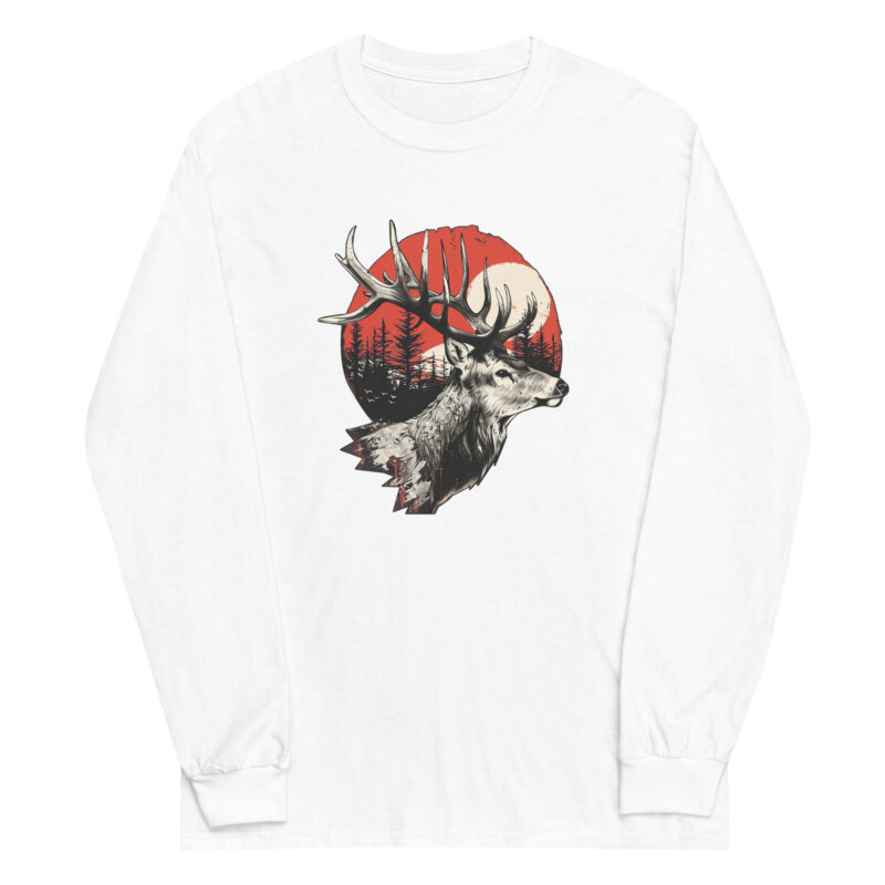 Majestic Deer and Sunset Long Sleeve Tee - Image 6