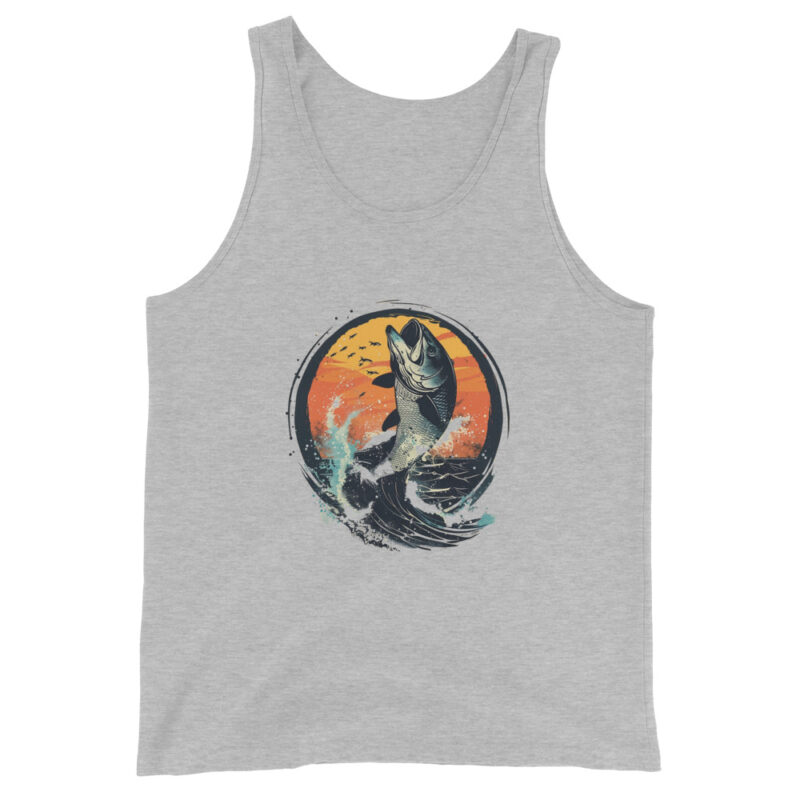 Sunset Bass Splash Men's Tank Top - Image 3