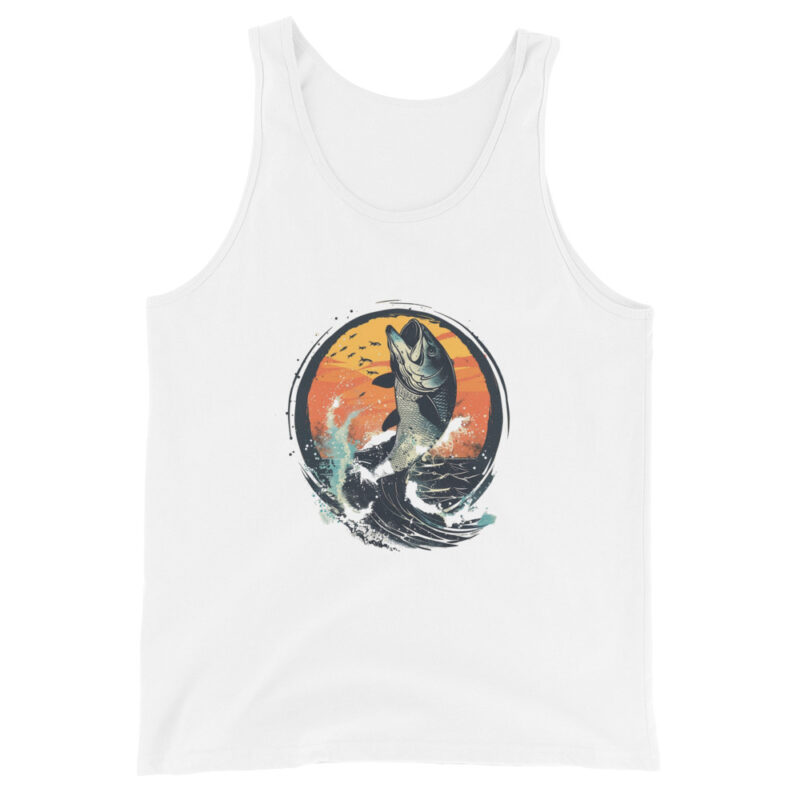 Sunset Bass Splash Men's Tank Top - Image 4