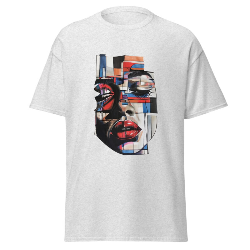 Modern Abstract Face Graphic Men’s T-Shirt - Image 8