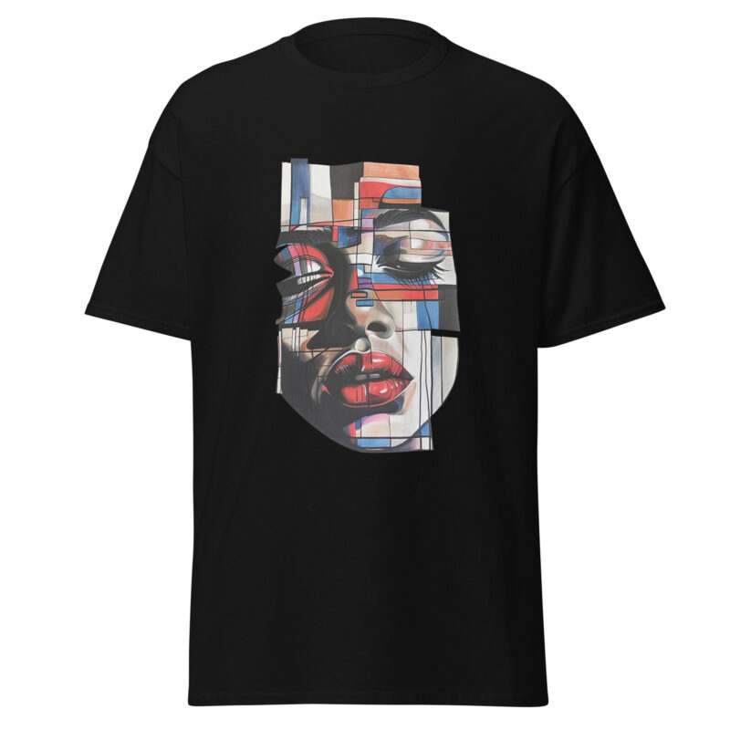 Modern Abstract Face Graphic Men’s T-Shirt