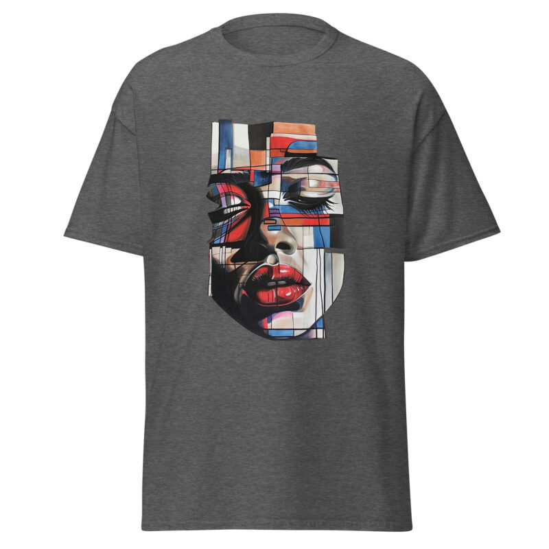 Modern Abstract Face Graphic Men’s T-Shirt - Image 4