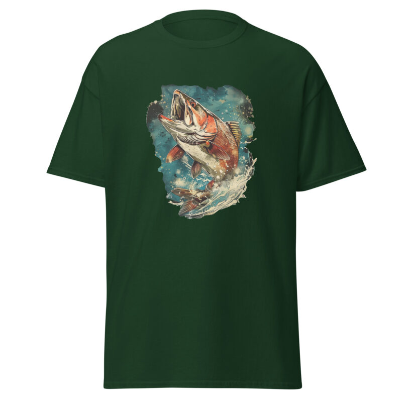 Majestic Bass Fishing Men's T-shirt - Image 3