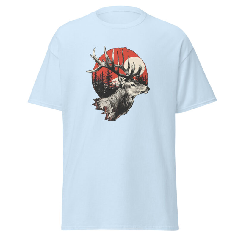 Deer and Sunset Graphic Men’s T-Shirt - Image 9