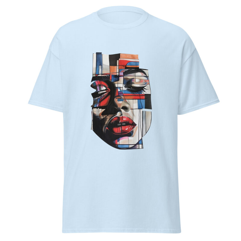 Modern Abstract Face Graphic Men’s T-Shirt - Image 7