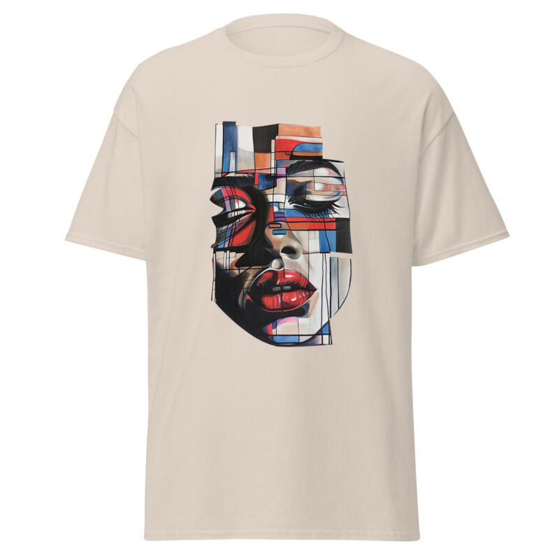 Modern Abstract Face Graphic Men’s T-Shirt - Image 5