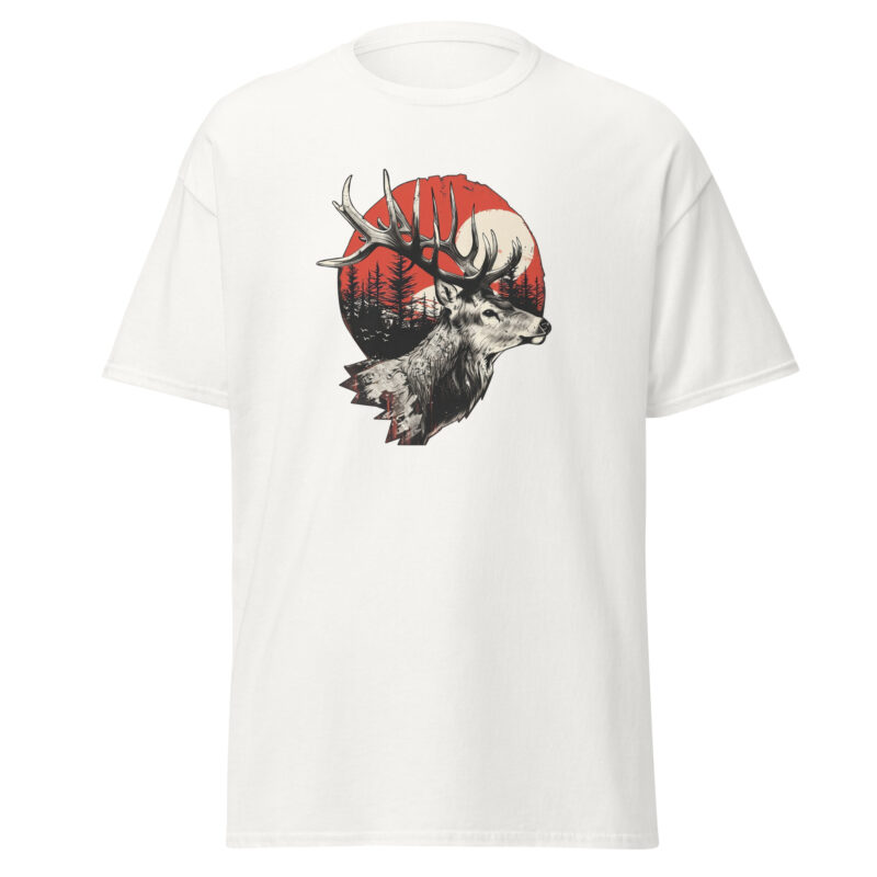 Deer and Sunset Graphic Men’s T-Shirt - Image 10