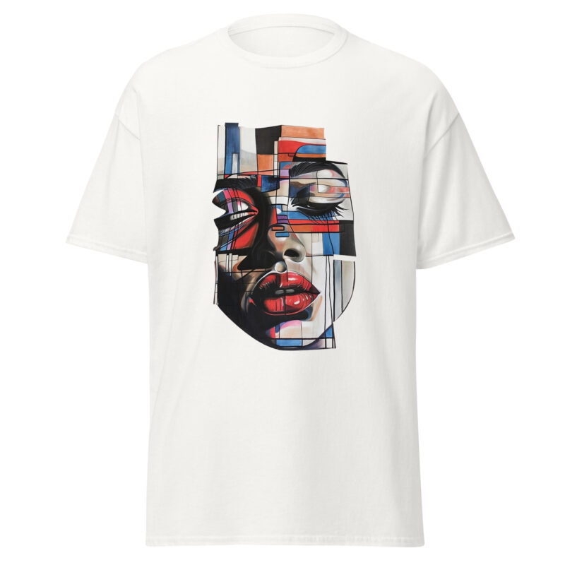 Modern Abstract Face Graphic Men’s T-Shirt - Image 9