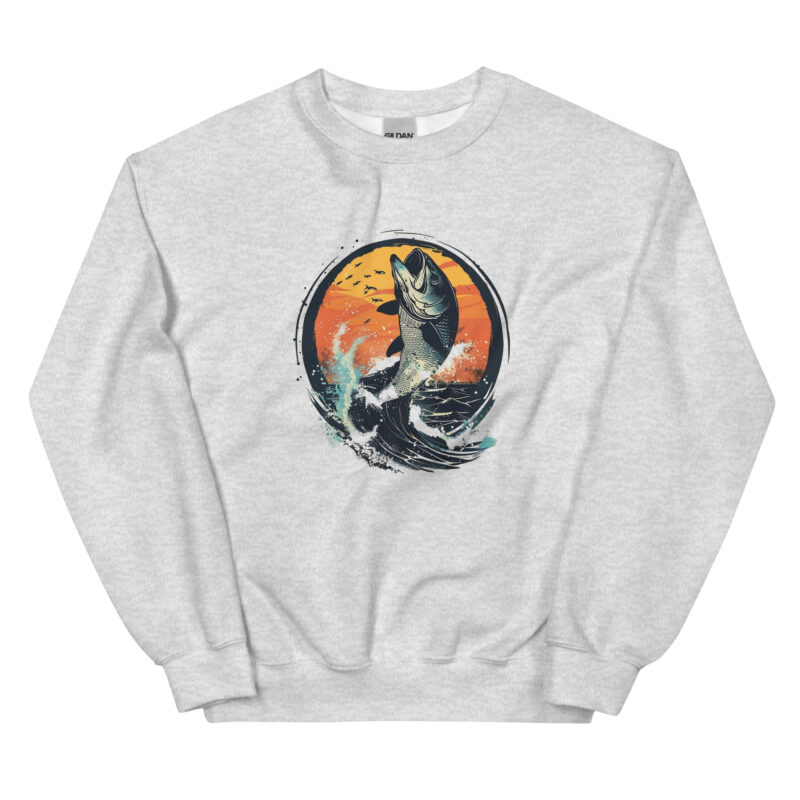 Sunset Bass Splash Unisex Sweatshirt - Image 5