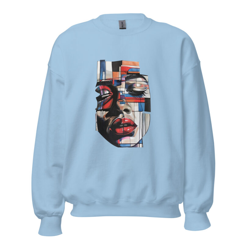 Abstract Face Art Unisex Sweatshirt - Image 4