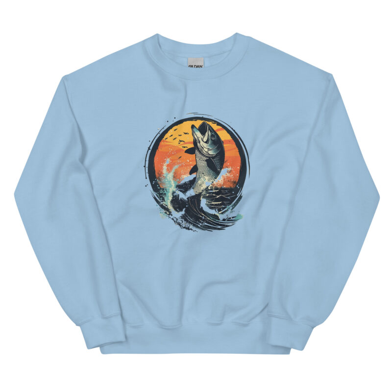 Sunset Bass Splash Unisex Sweatshirt - Image 2