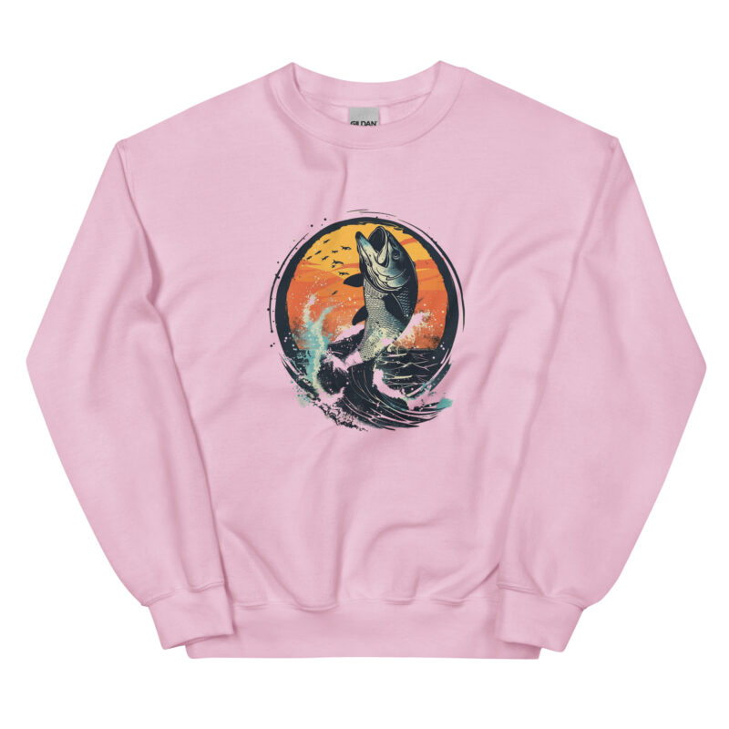 Sunset Bass Splash Unisex Sweatshirt - Image 4